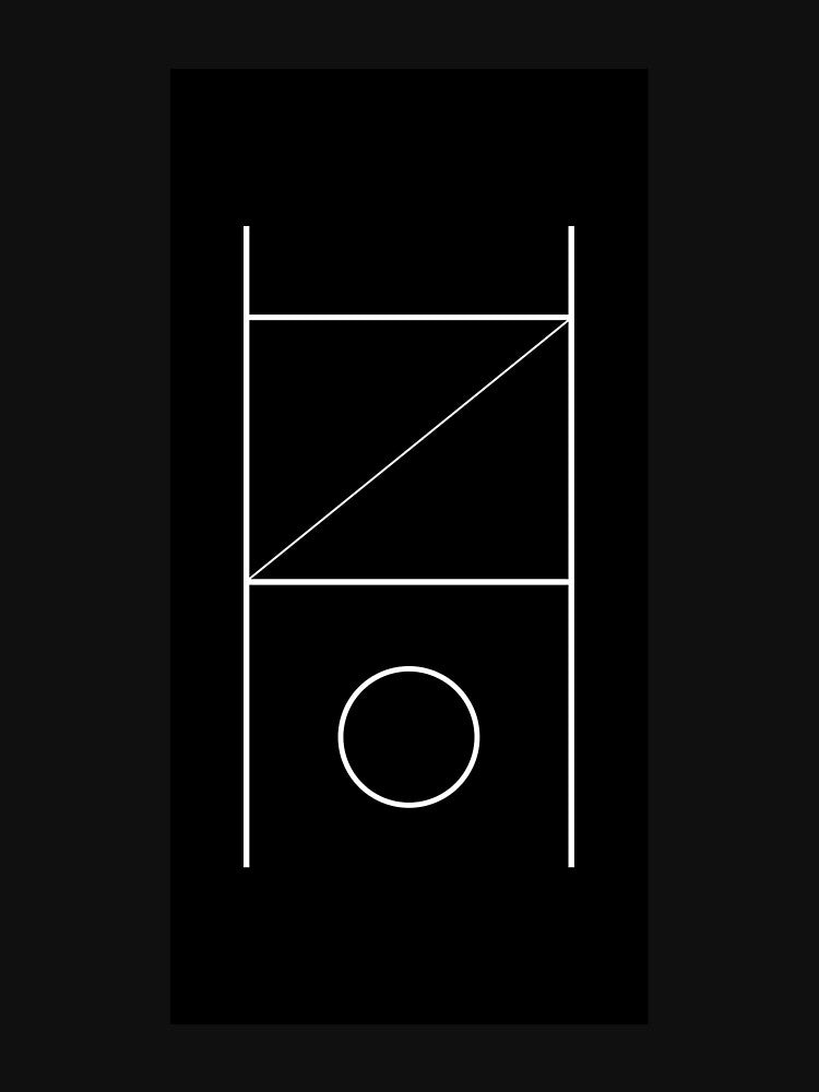 No Kings Guillotine, White on Black by James H Hart