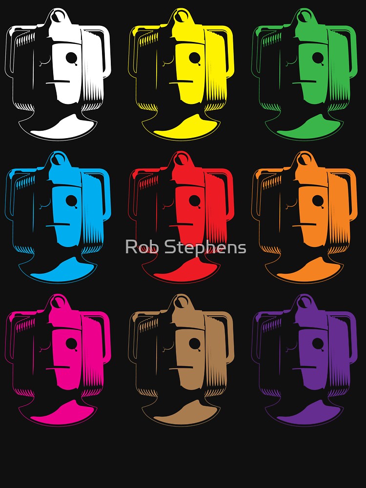 Cyberman pop art by Rob Stephens