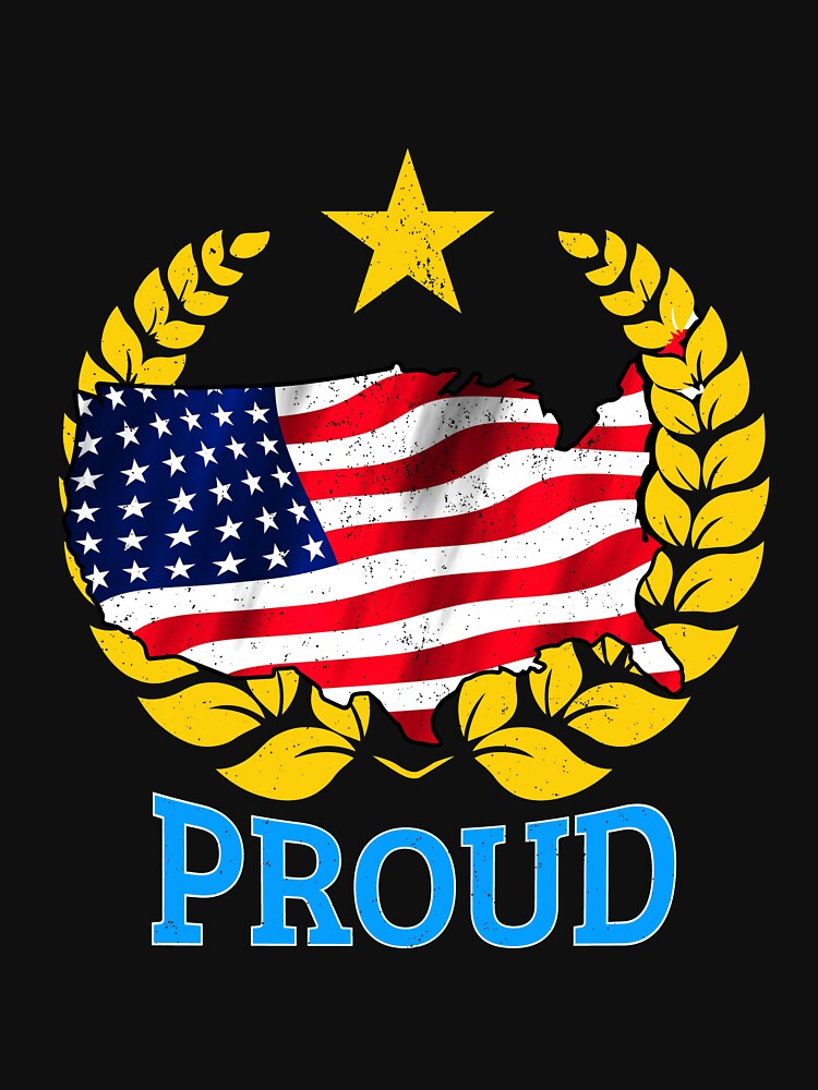 Proud American T-Shirt for Men and Women by AllStarMerch