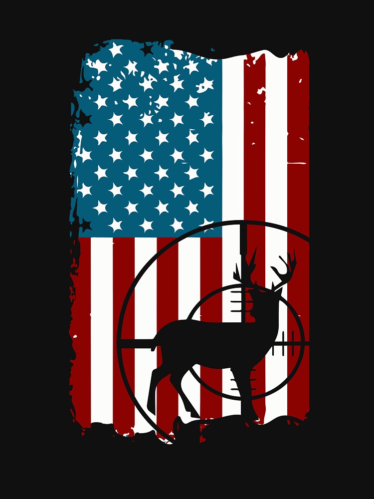 American Flag Hunting USA T-Shirt by AllStarMerch