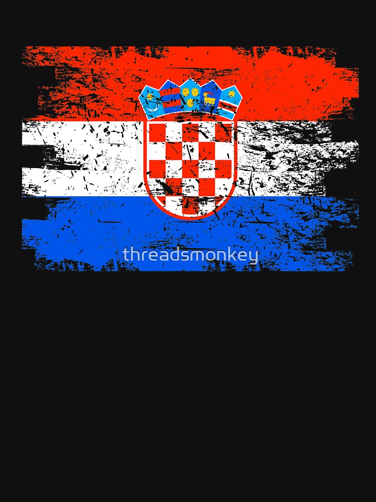 Croatia Gift Country Flag Patriotic Travel Shirt Europe Light by threadsmonkey