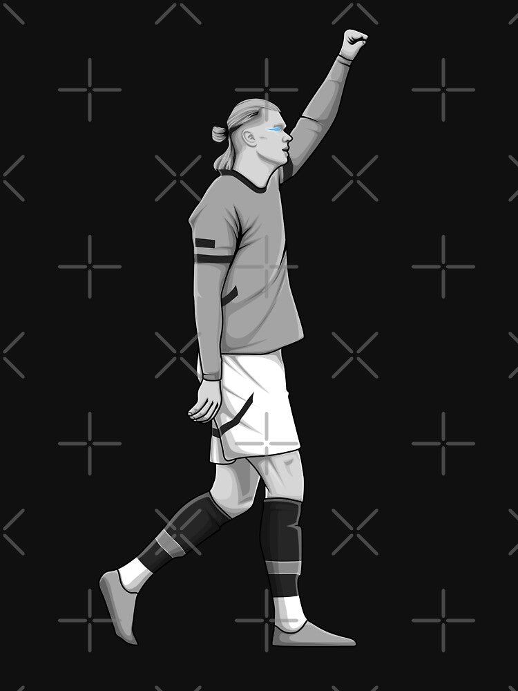Erling Haaland Black and White by Aldduardo