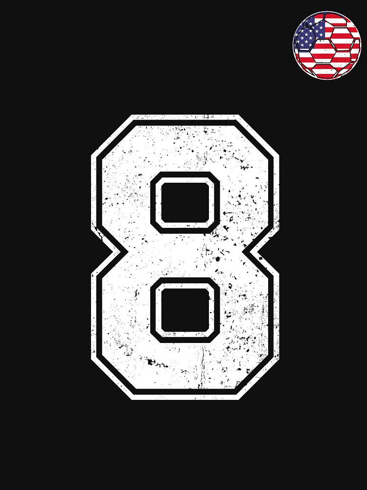 Soccer player Jersey number 8 Usa Fans by RoyesButler