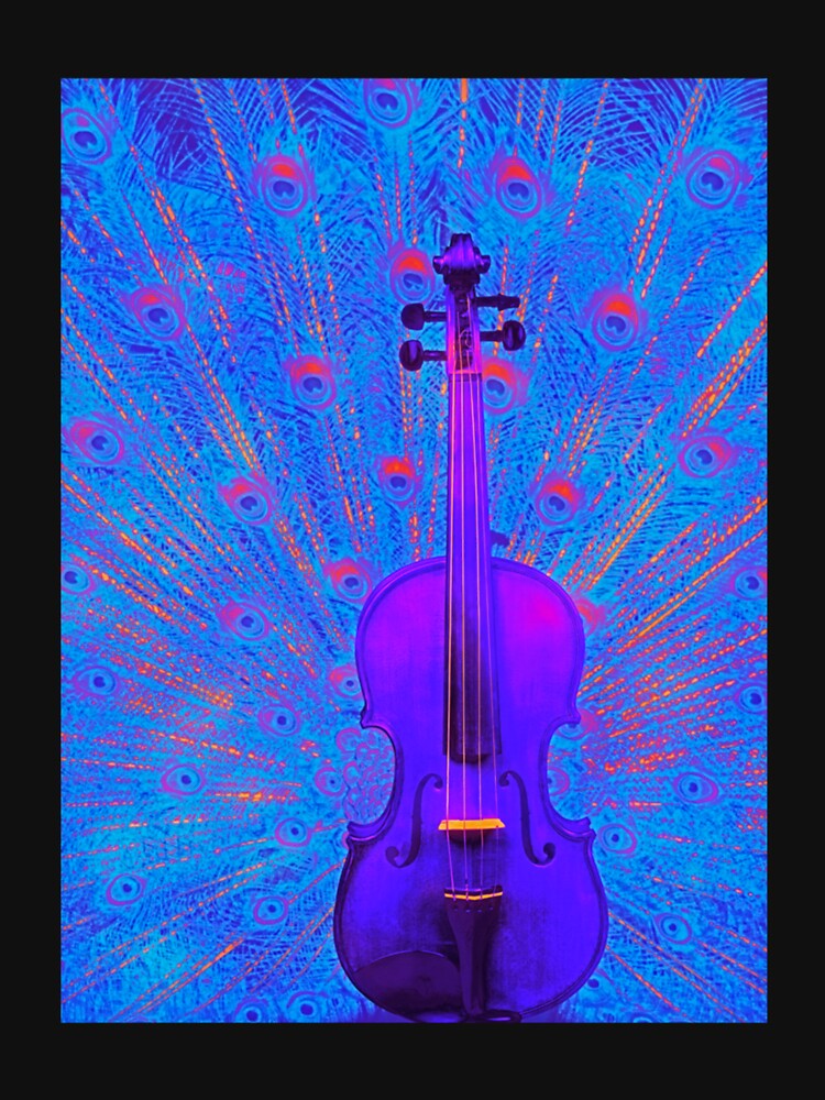 Violin Peacock Premium T-Shirt by bzestore044