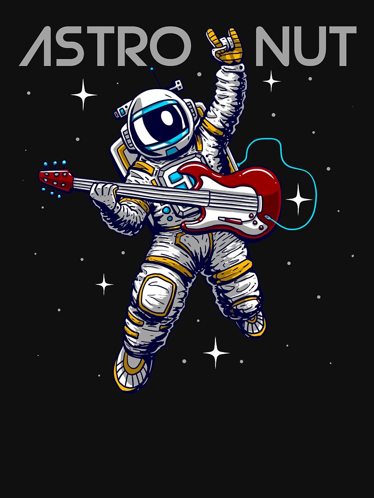 Astro nuts (astronaut playing guitar) by hayrpictures