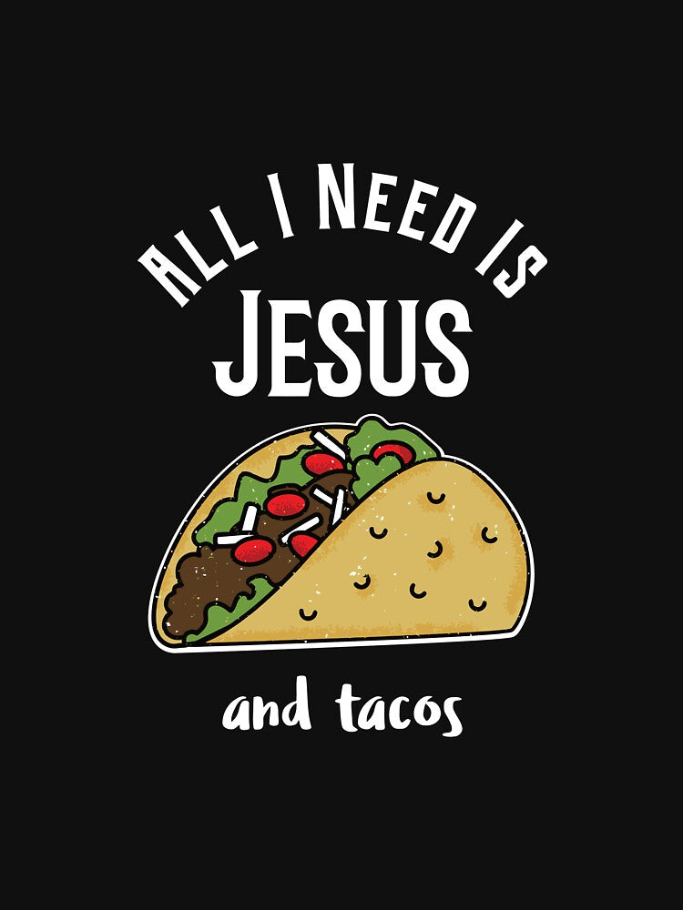 Funny Tacos Jesus Christian Long Sleeve T-Shirt by beckergree