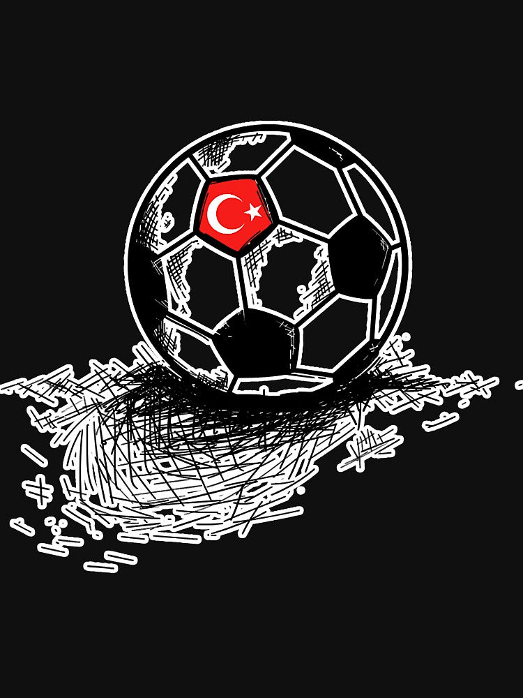 Turkey Soccer Ball Flag Jersey Turks by NeverLoseSF