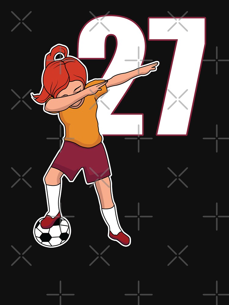 Awesome Soccer Player Girl Number 27 Soccer Athlete Women Athletic Sports Team by VollLaser