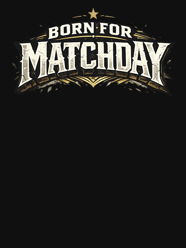 Born For Matchday Vintage Football Typography by PunchDrop
