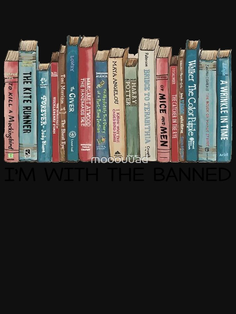 I'm With The Banned Shirt, Banned Books Shirt Reading Shirt, Librarian Shirt Woman's Shirt, Banned Books Sweatshirt by mooouuad