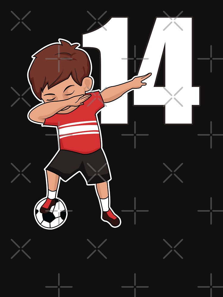 Awesome Soccer Player Number 14 Soccer Athlete Athletic Sports Team by VollLaser