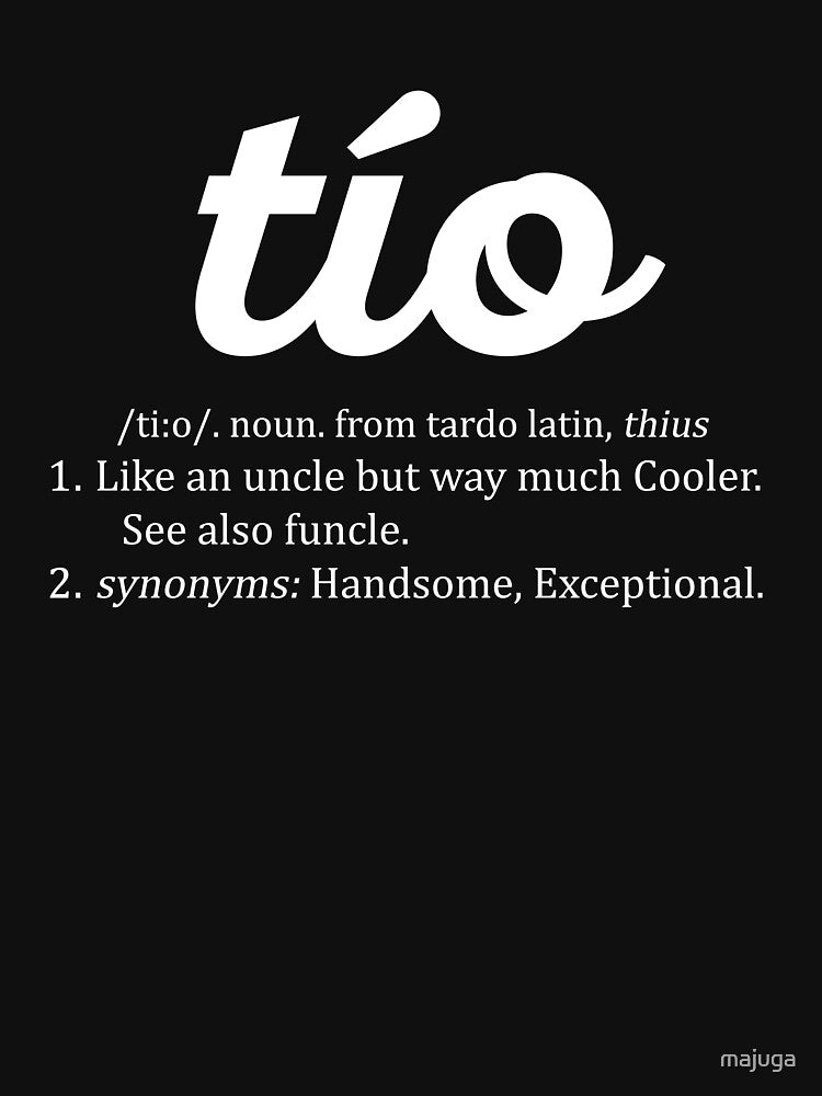 Uncle Tio Definition Uncle for men Funny Spanish Uncle Gift by majuga