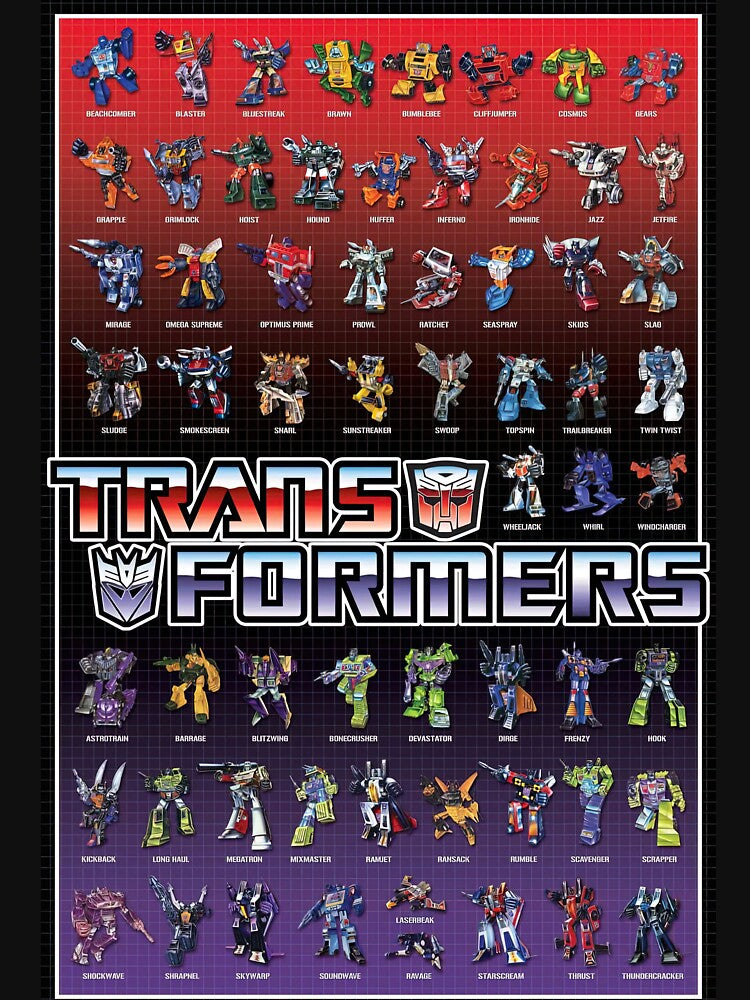 G1 Robot Warriors Retro Cartoon Art by Retr0Tshirts