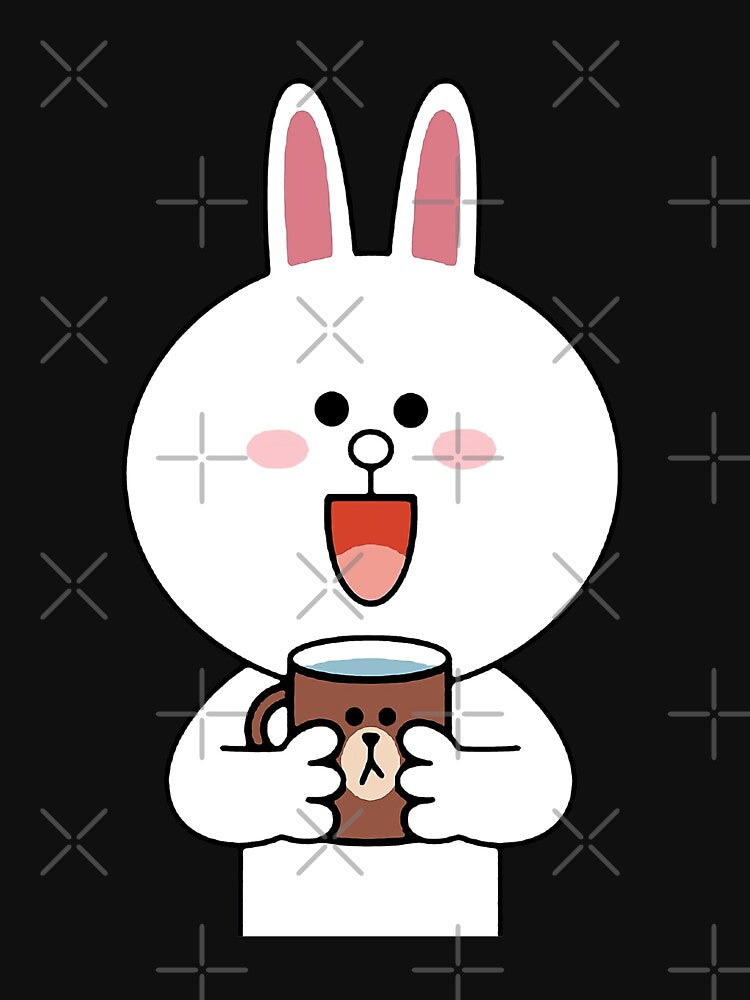 Cute Cony Bunny Rabbit Brown Bear Lovers Forever Classic, For Men Women Unisex Logo by BRTPBM