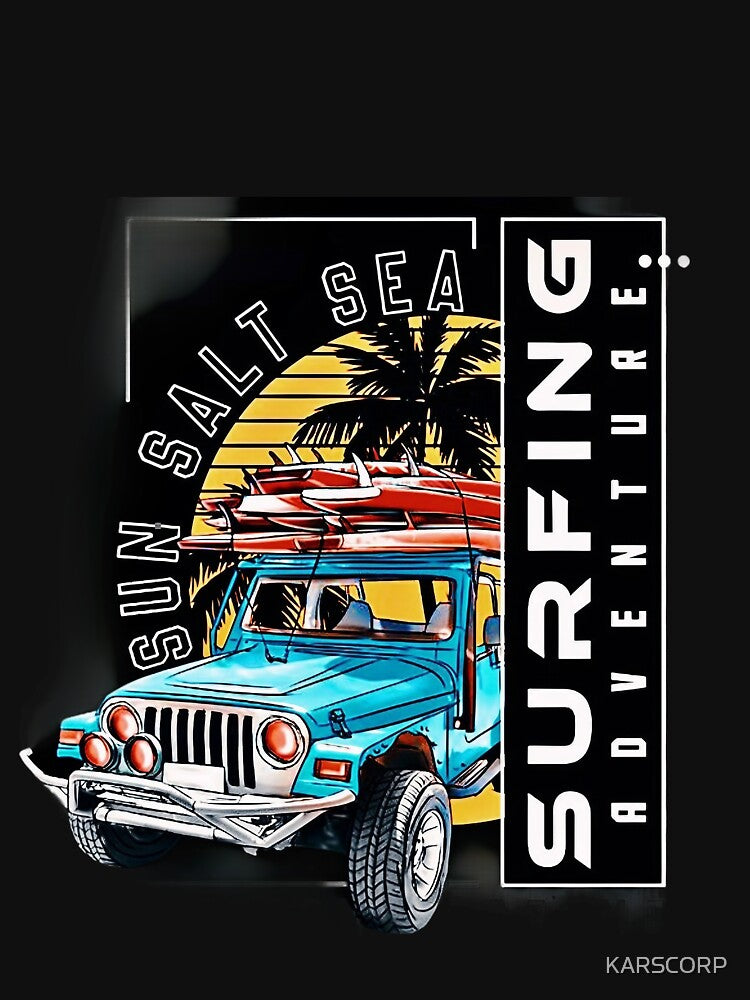 Surfing Adventure Graphic Printed T-Shirt by KARSCORP