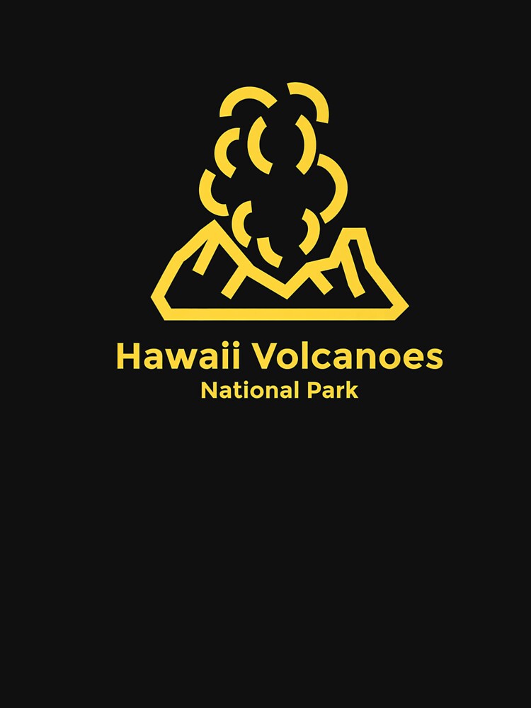 Hawaii Volcanoes National Park Hawaii Minimalist Retro Premium by IanMathol