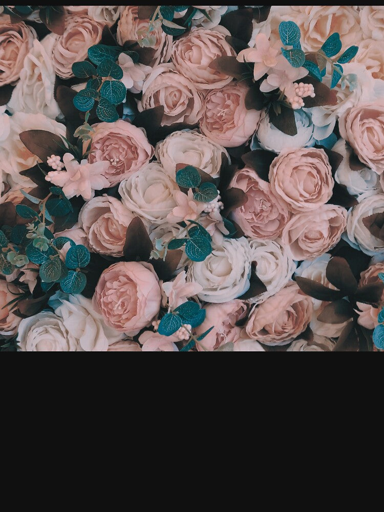 Roses in Soft Pinks and Greens by SquishStitches