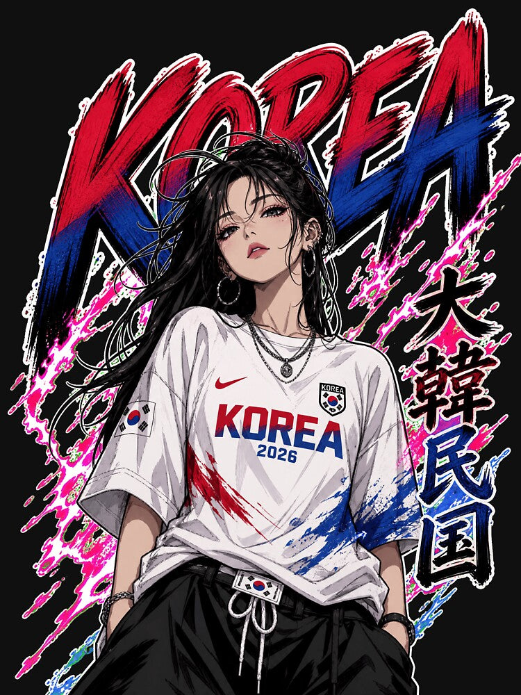 Fierce South Korea Anime Soccer Girl - World Cup 2026 by Senpai Syndicate