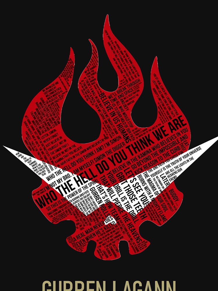 Gurren Lagann Mens Long Sleeve Sweatshirts Men Hoodies Black by TeeStoress
