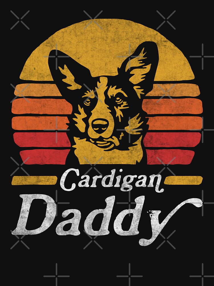 Retro Vintage Cardigan Welsh Corgi Daddy by More Cute Dogs