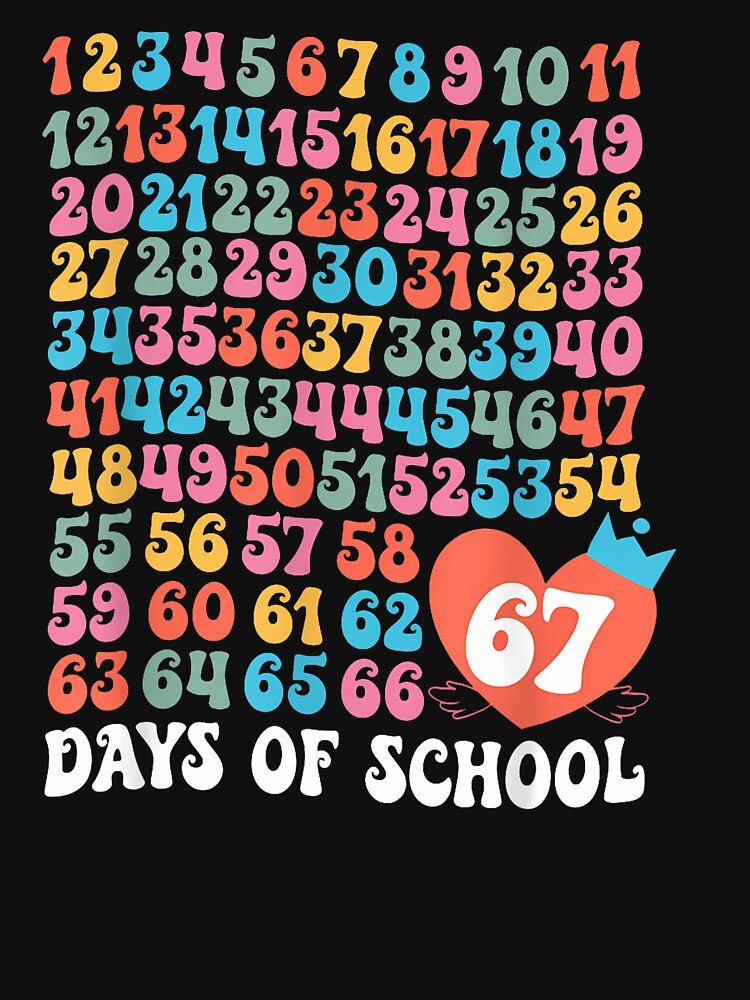 67Th Day Of School Teacher Kids Funny Six Seven 100Th Days by merlinnears