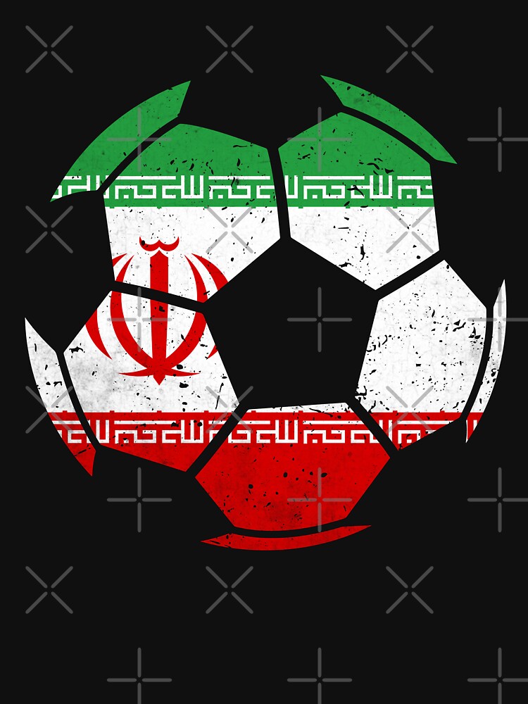 Iran Soccer Ball Flag Jersey Iranian Football Fan by EIMgraphic