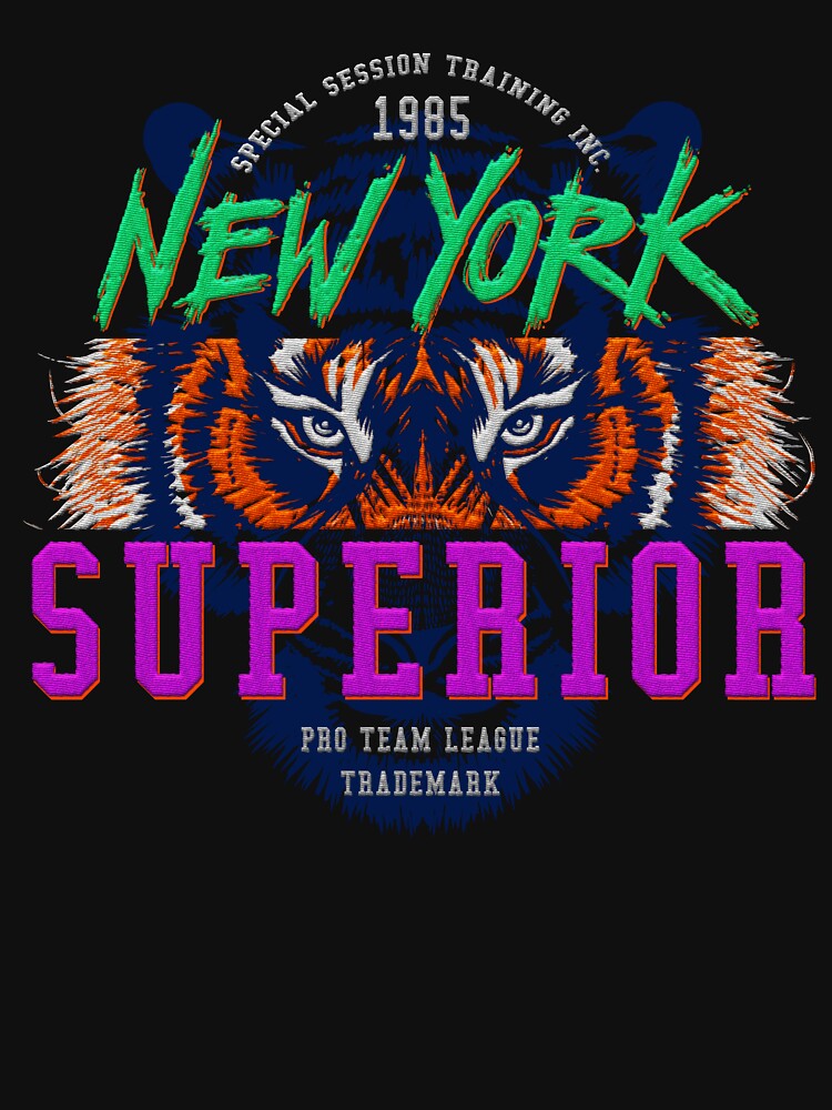 tiger new york superior - embroidery iron patch textured graphic artwork by hayrpictures