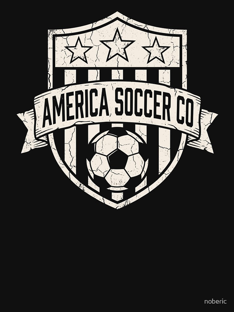Vintage Usa Soccer Shield Art Tee JUN-294 by noberic