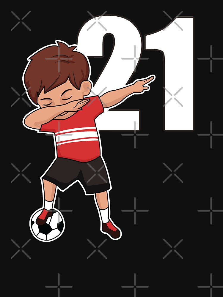 Awesome Soccer Player Number 21 Soccer Athlete Athletic Sports Team by VollLaser
