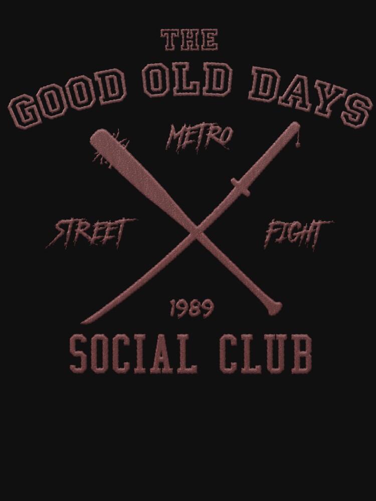 good old days social street fight club - embroidery iron patch textured graphic artwork by hayrpictures