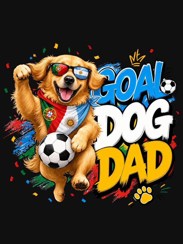 Goal Celebration Golden Retriever Dog Dad Kawaii World Cup 2026 by Ashley critters
