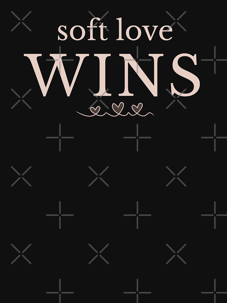 Soft Love Wins Minimalist Statement Design by Minimalist Typography