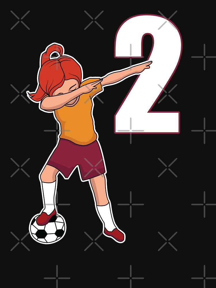Awesome Soccer Player Girl Number 2 Soccer Athlete Women Athletic Sports Team by VollLaser