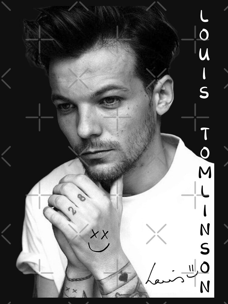 LOUIS TOMLINSON - Stylish Louis - Black and White by InnovyaDesigns
