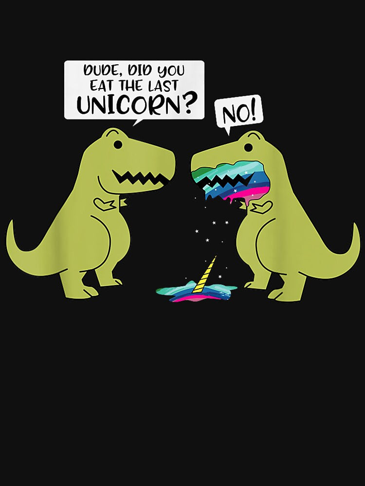 Funny Did You Eat The Last Unicorn Dinosaur Short Sleeve T-Shirt by animal-x1