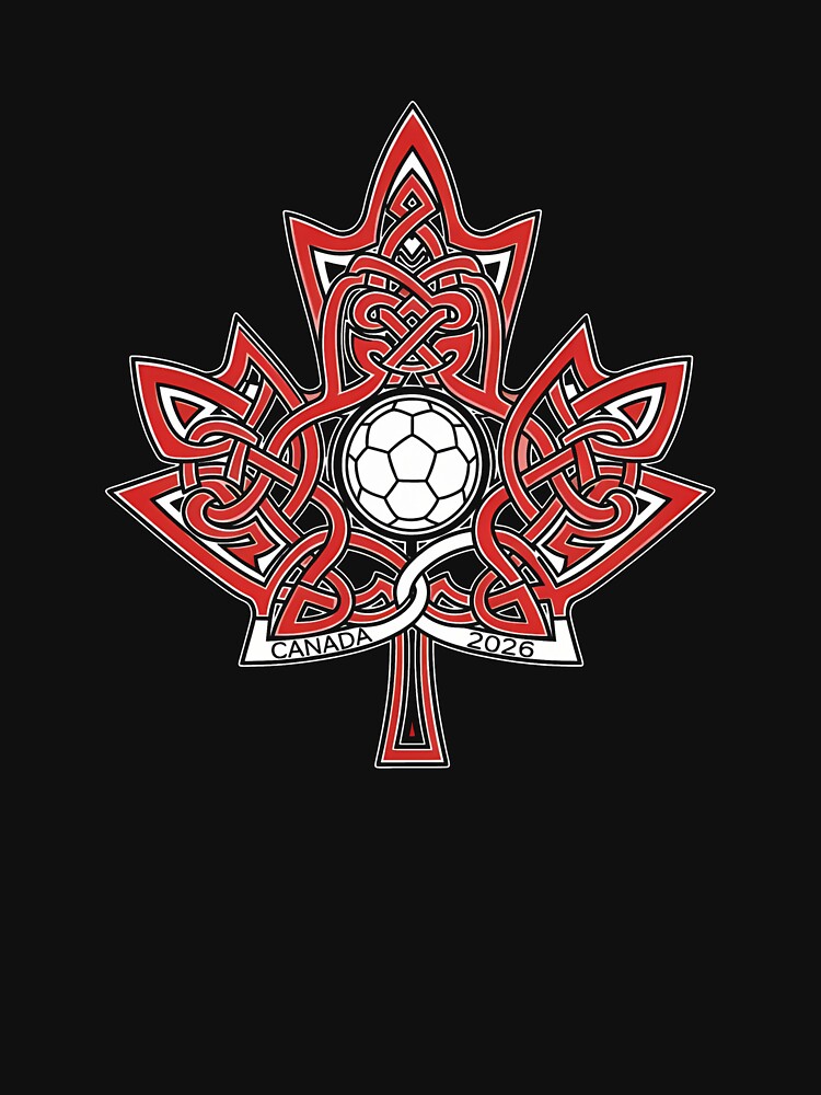 Interwoven Maple Leaf Canada Soccer 2026 T-Shirt_83135197 by gidget-gadget