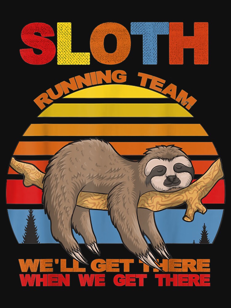 Sloth Running Team Gifts Store Long Sleeve T-Shirt by ConfitofBrassB