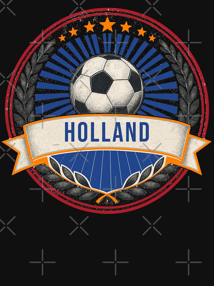 Holland Vintage Soccer Crest — Retro Dutch Football Badge Fan Emblem by icemanphotos