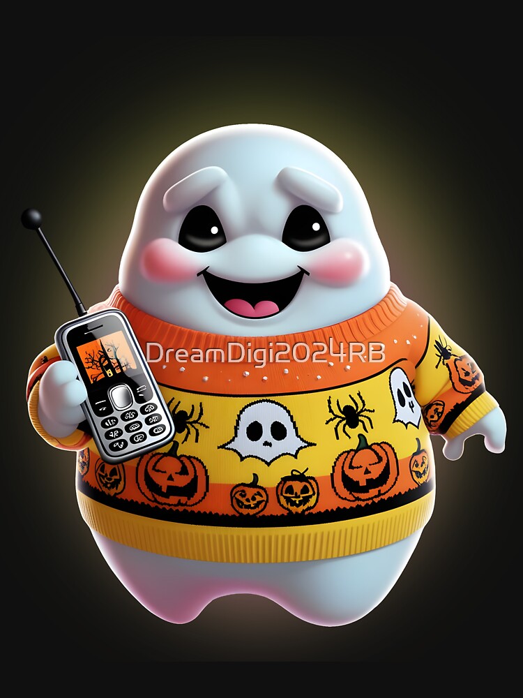 Cute ghost, funny horror sweater by DreamDigi2024RB