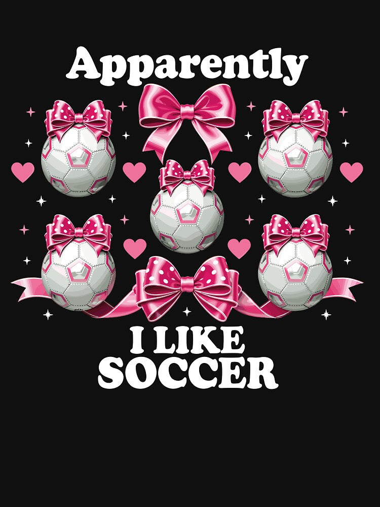 Apparently I Like Soccer Pink Bow Coquette by Betsytiptoe