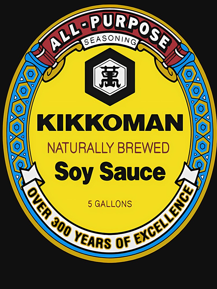 All Purpose Kikkoman Soy Sauce Print Design Men'S Ideal Short Sleeve Black Funny Cotton by VoliteShop