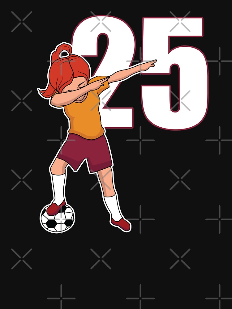 Awesome Soccer Player Girl Number 25 Soccer Athlete Women Athletic Sports Team by VollLaser