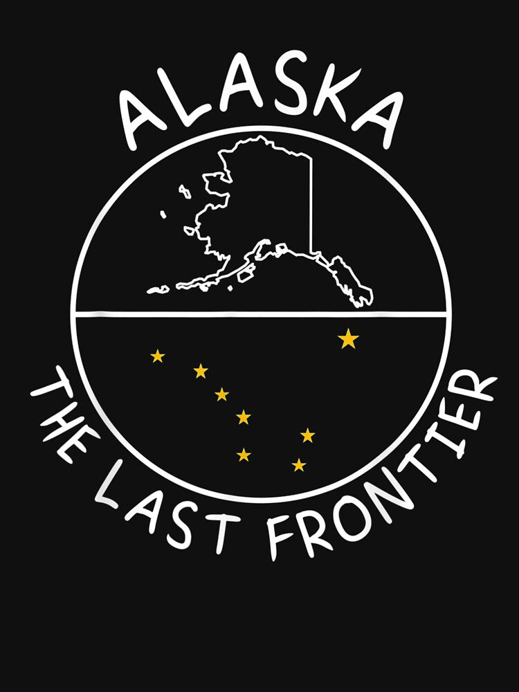 Alaska The Last Frontier Plain Map And Flag For Alaskan Guys by charissamo77