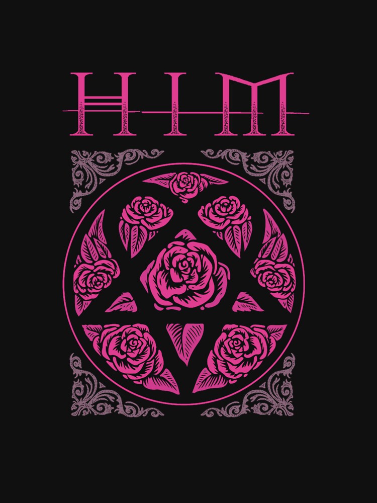 Heartagram Him Band Tee Heartagram Tee Pink Him Band Logo by fredricksonsx