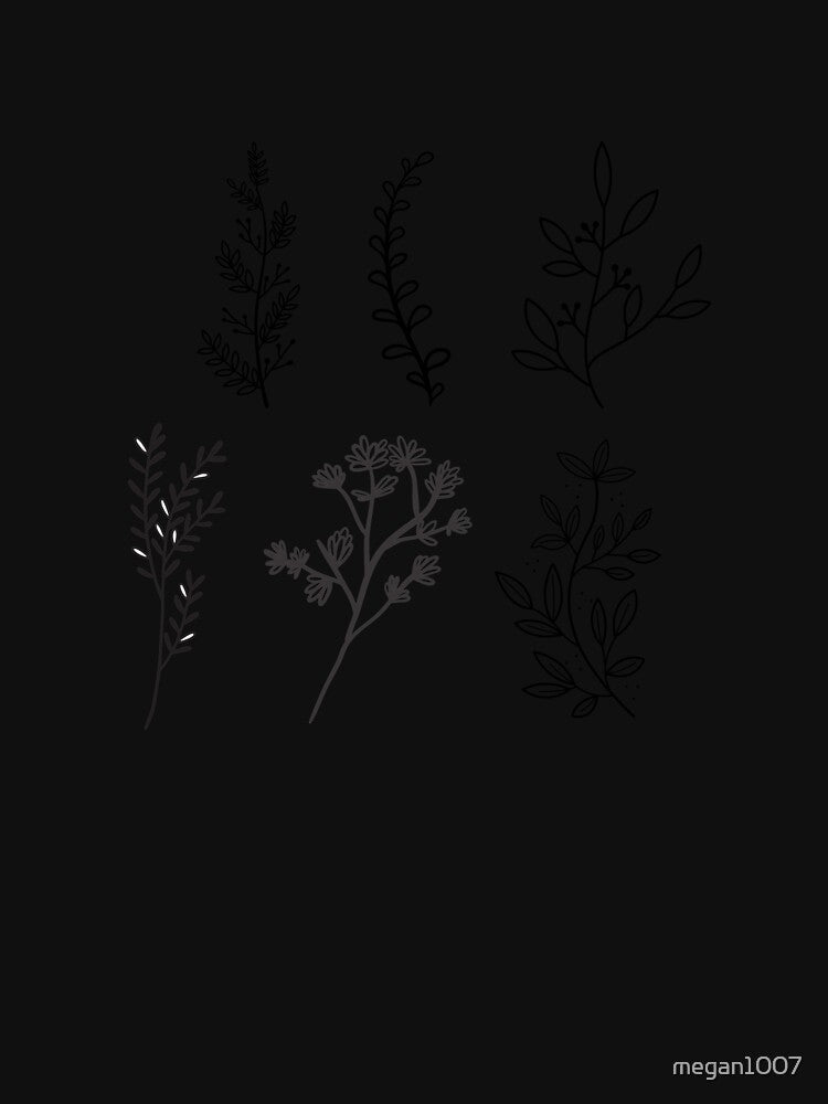 Copy of black and white plant sticker pack 3 by megan1007