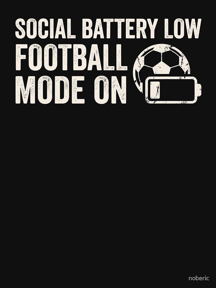Funny Soccer Battery Low Introvert Art JUN-287 by noberic