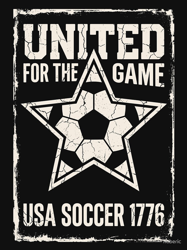 Funny Vintage 4th July USA Soccer Art JUN-291 by noberic