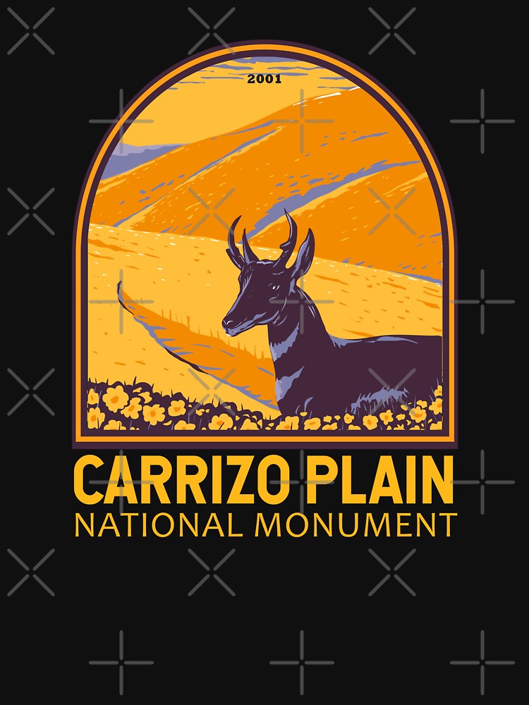 Carrizo Plain National Monument California Emblem by KrisSidDesigns