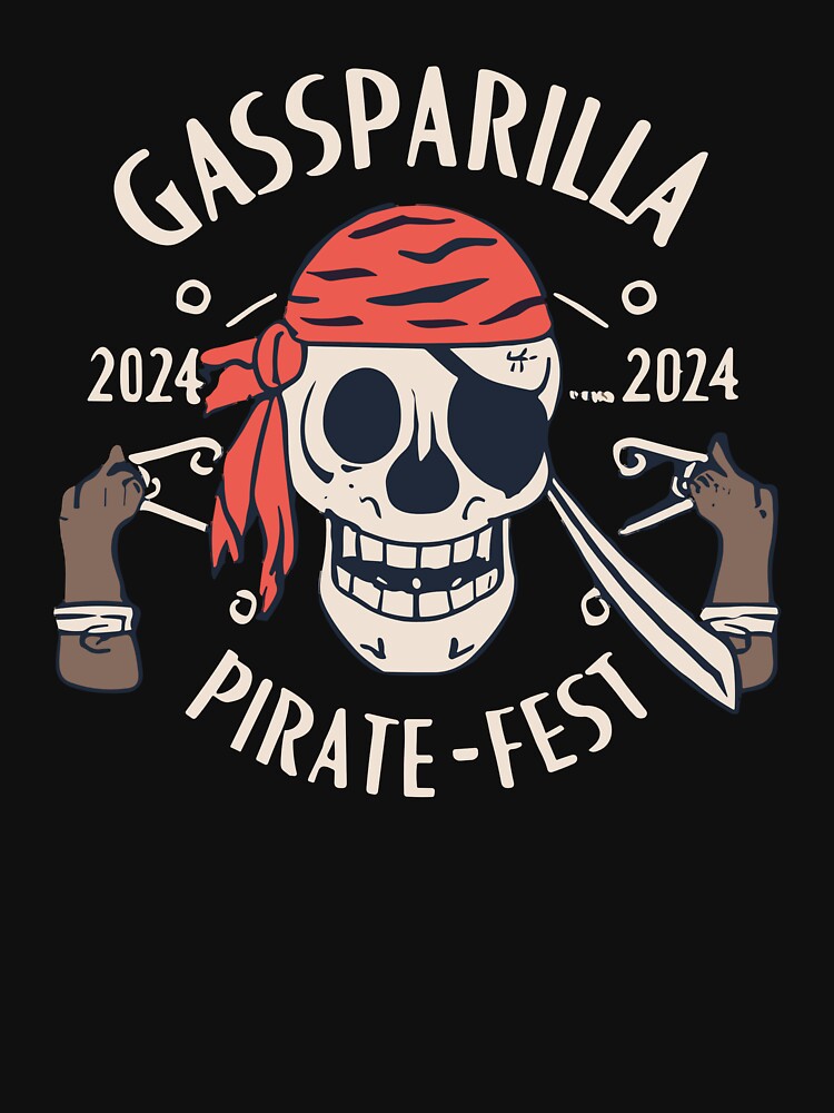 Gasparilla 2024 Pirate Festival Tampa FL Jolly Roger T-Shirt by MizoX7