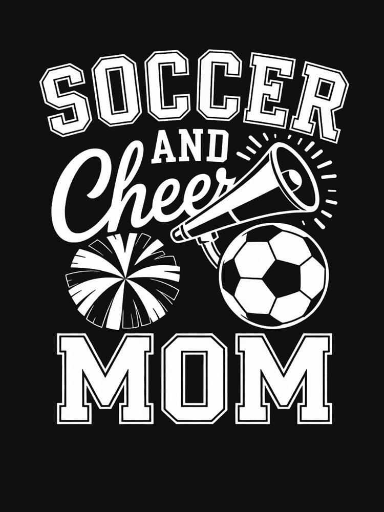 Soccer And Cheer Mom Cheerleading And Soccer Mom by lilLilaBatArt